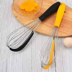 Egg beater with scraper, stainless steel pastry flour mixer, manual milk beater, kitchen baking tools cross-border