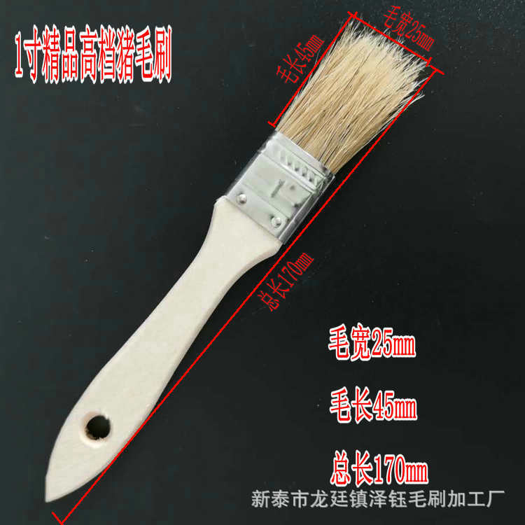 Fábrica al por mayor mango de madera cepillo de pintura imitación cepillo de seda cepillo industrial marino cepillo de barbacoa hogar pequeño cepillo