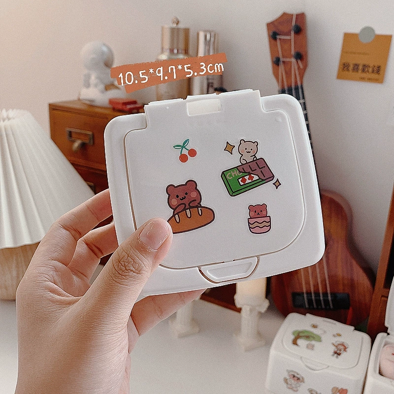 Desktop storage box, minimalist INS style, push‑button lid, single or double compartment