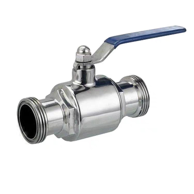 烈晋304/316不锈钢食品级T螺纹球阀卫生级Q21F外丝螺纹直通球阀