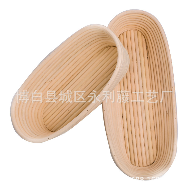 Round rattan bowl rectangular bread basket European-style woven Oval rattan basket