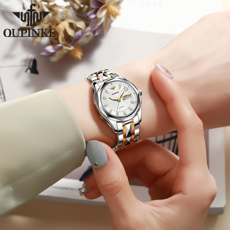 Oupinke Brand Waterproof Automatic Mechanical Watch Factory Wholesale Watch Women's Watch Fully Automatic Fashion