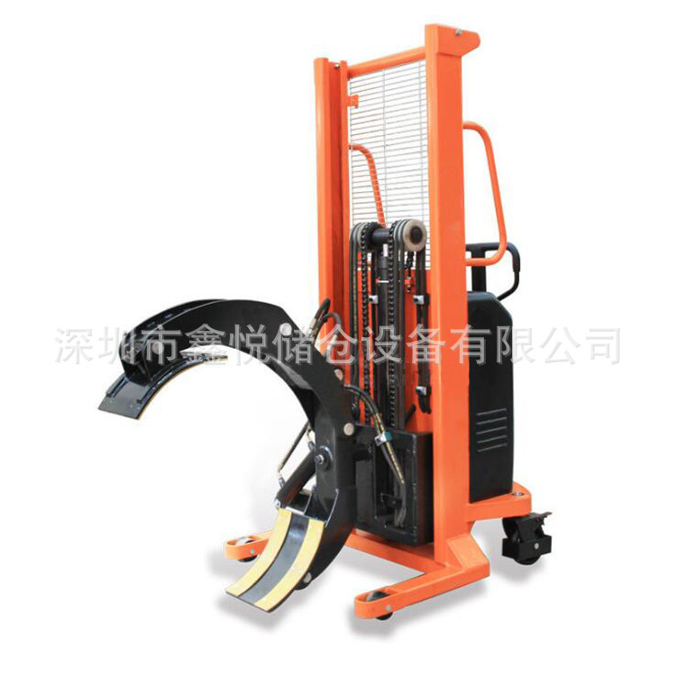 半电动卷膜翻转车手动电动抱夹液压堆高车自动纸卷翻转搬运升高车