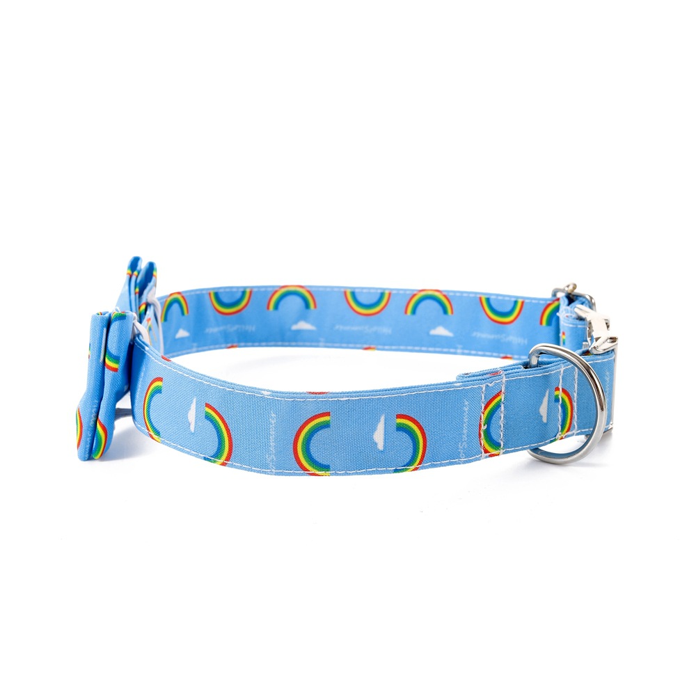 Original spot nuevo festival arco iris transfronterizo perro collar de aleación perro arco iris