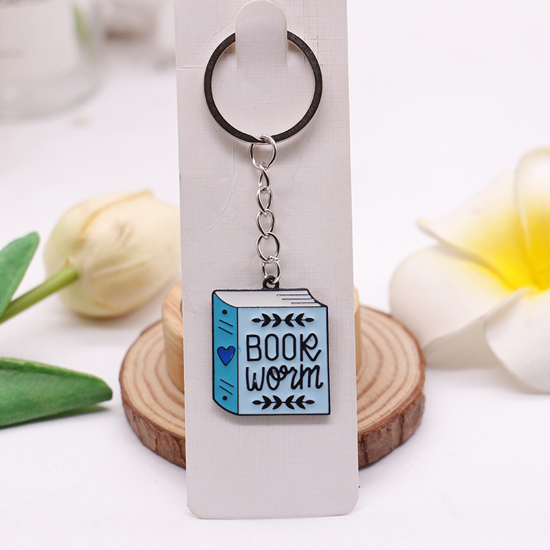 European and American Cartoon Animation Metal Avocado Sloth Drift Bottle Keychain Book Cross-Border Foreign Trade Wholesale in Stock