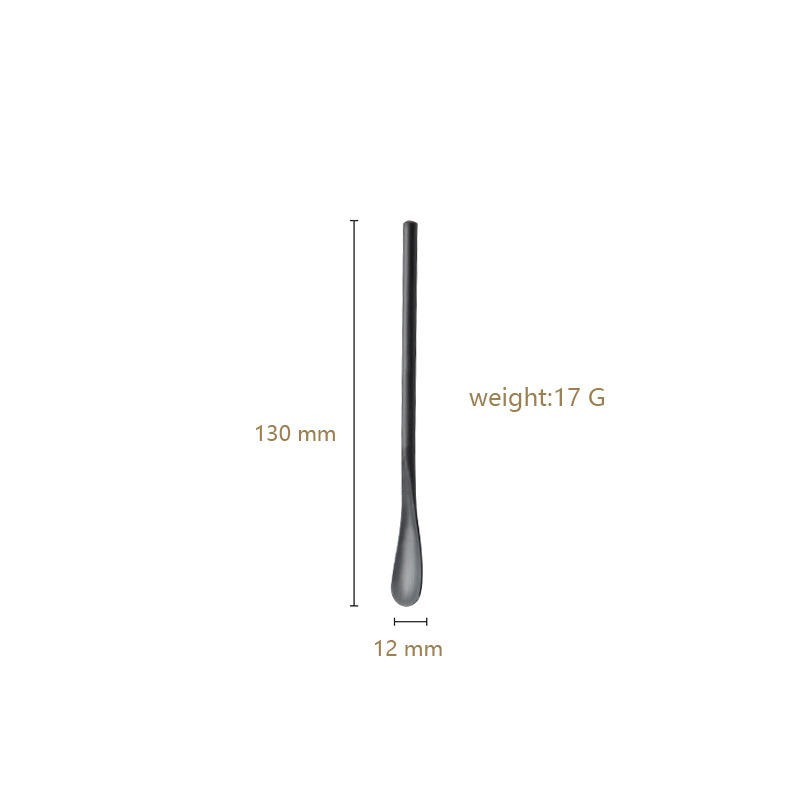 Cuchara pequeña de acero inoxidable 304 de estilo japonés con mango largo, forma de abeja, ideal para café, postres, hielo y cócteles._voghion.com