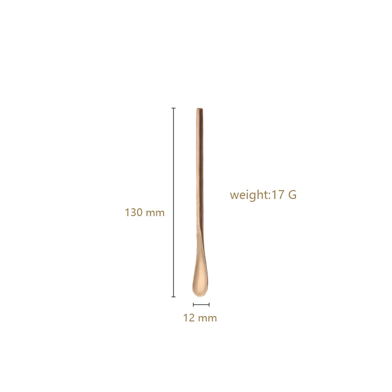 Cuchara pequeña de acero inoxidable 304 de estilo japonés con mango largo, forma de abeja, ideal para café, postres, hielo y cócteles._voghion.com