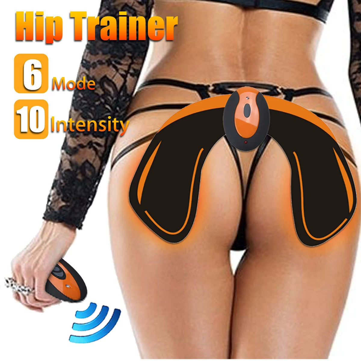 EMS Hip Trainer Wireless Remote, Universal Buttock Stimulator, 6 modes 10 intensities
