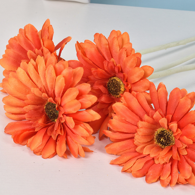 Una sola flor de Palma crisantemo africano boda decoración del hogar flor artificial decoración del hogar girasol flor artificial fábrica al por mayor