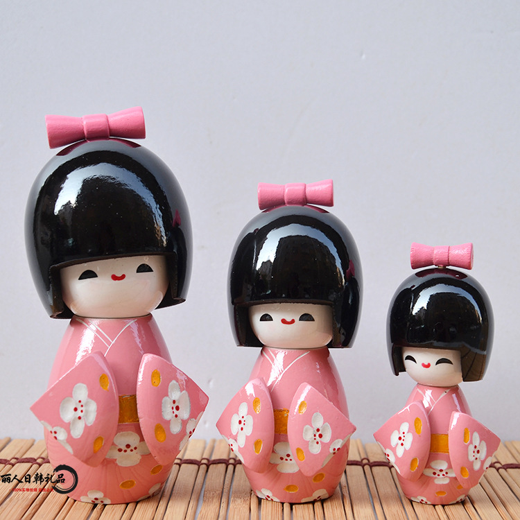 Set of pink plum blossoms