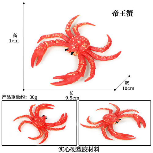 Cross-border simulated marine life animal model children's plastic toys small squid crab starfish tuna ornaments