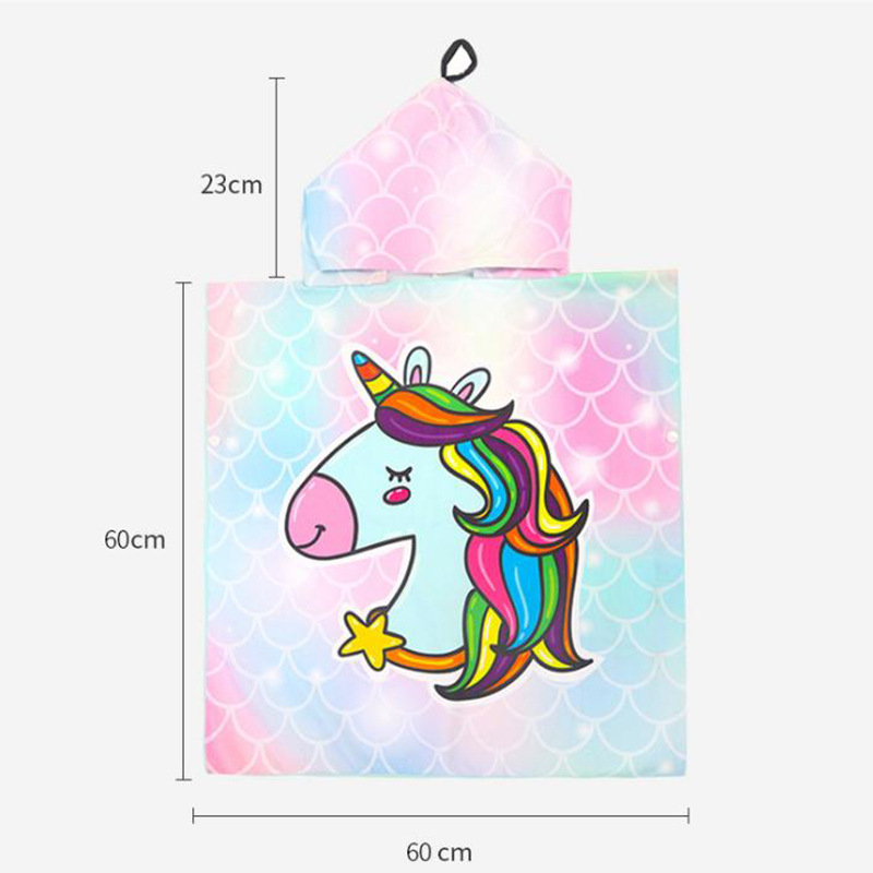 Personalizado para niños de doble cara capa capa toallas de baño con capuchón toallas de playa de secado rápido toallas de playa toallas de baño de baño