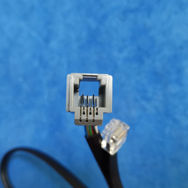 623K-1002 电话直线带623K水晶头母座 6P6C电话线带6P6C母座