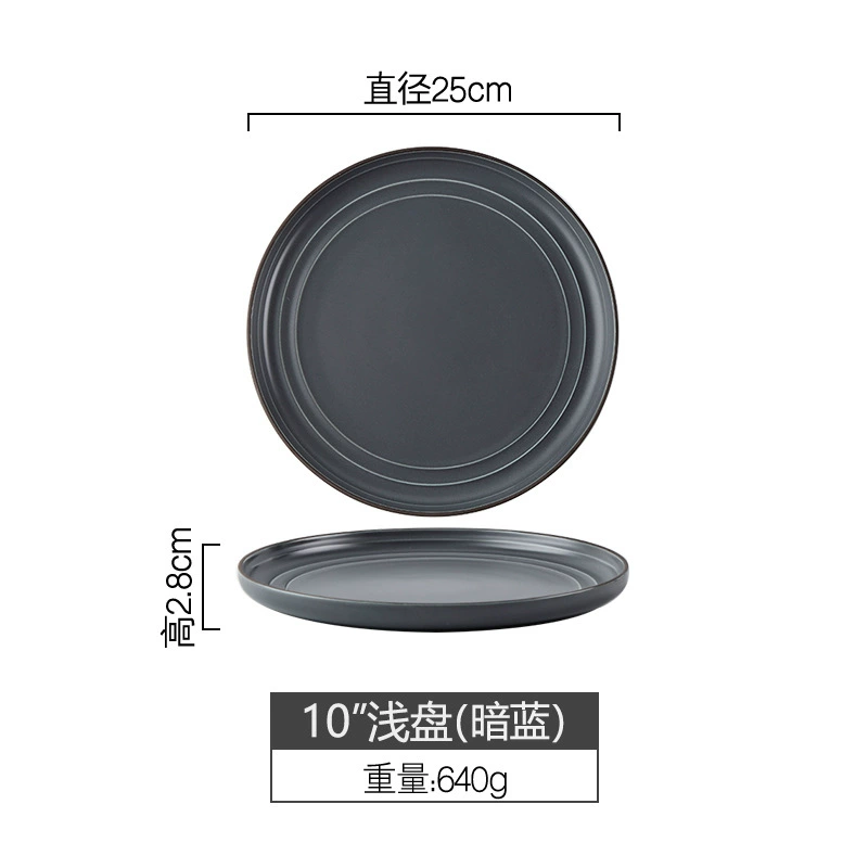 Ceramic tableware set, Scandinavian style, simple elegant design — assorted plates and bowls