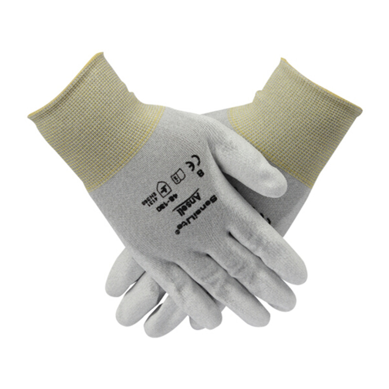 安思尔 48-130 防静电舒适耐磨手掌浸胶机械防护型工作防护手套