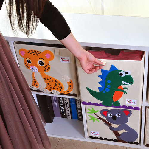 Kindergarten washable folding storage box children's toys gift clothing storage box cute cartoon storage box