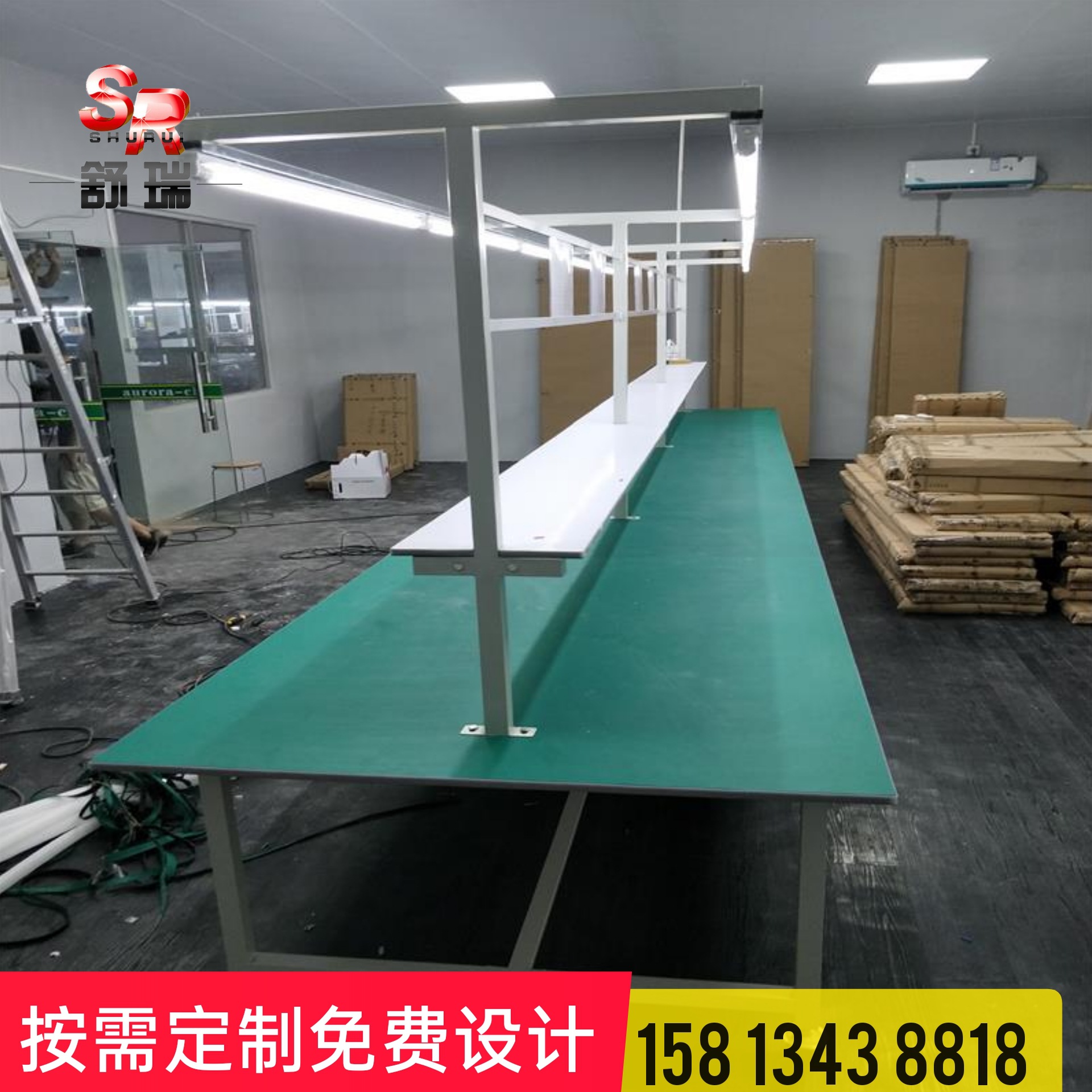 单边工作台定做双边防静电操作台不锈钢电商打包台重型双层工作台