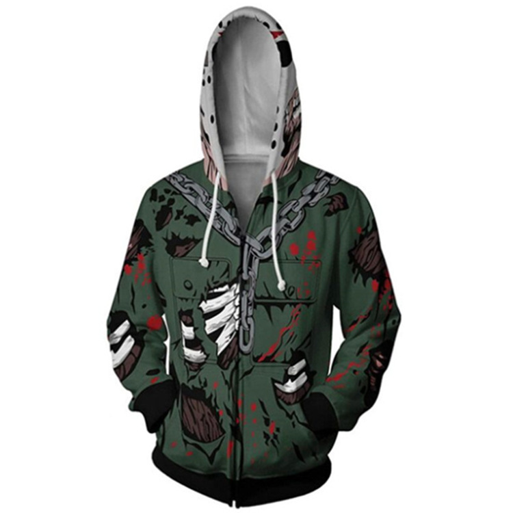 Hot Classic Movie Friday 13th 3D Sweatshirt Halloween Horror Series 3D Digital Print Hoodie