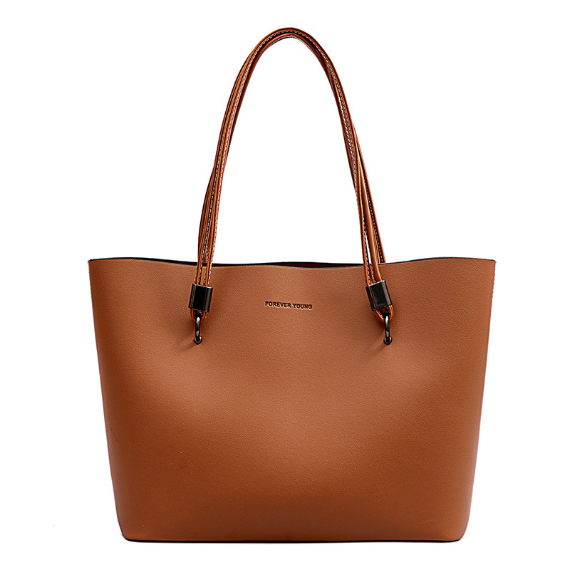 Bolso grande bolsa de compras para mujeres 2021 nueva moda europea y americana simple elegante bolso de hombro suave textura de cuero bolso de mano