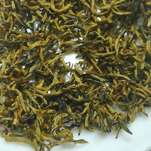 Fujian Wuyishan Jin Jun Mei high mountain floral small species black tea milk tea raw material rich aroma type yellow bud Jin Jun Mei tea leaves