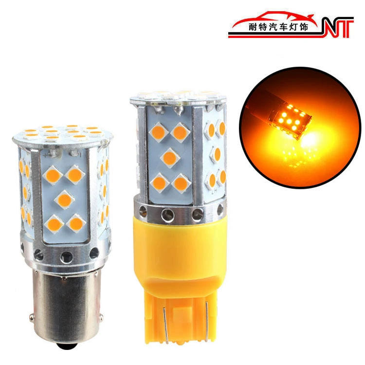 Светодиодная автомобильная лампа высокой мощности декодирования сигнала поворота 1156 3030 35smd 7440 1157 стоп-сигнал