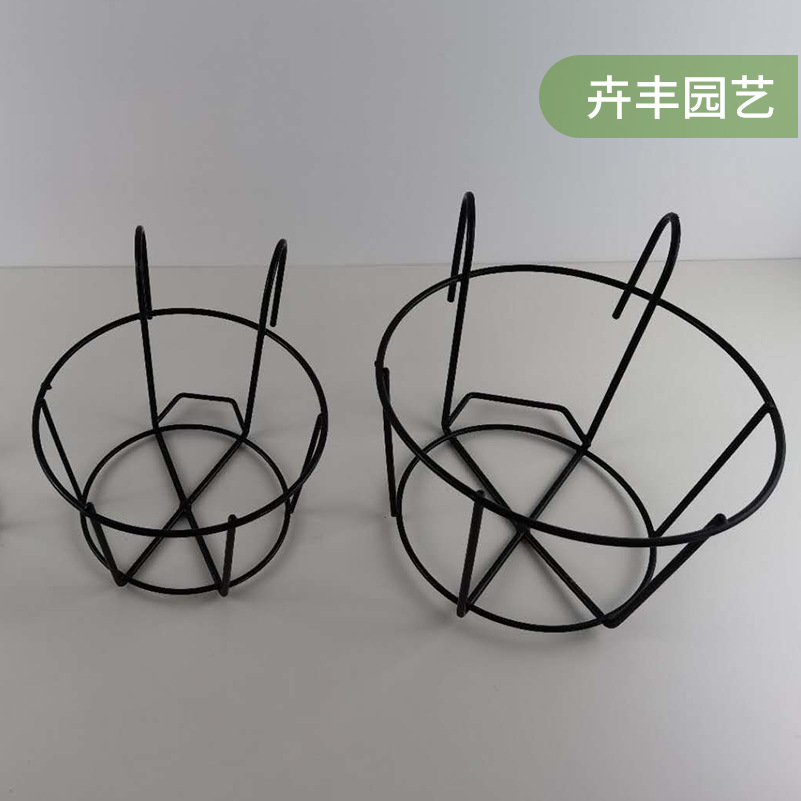 Round flower rack iron railing balcony flower pot green plants…
