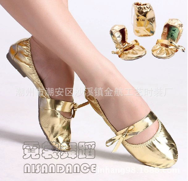 Обувь для Танцев Живота Обувь для танцев Обувь для практики с мягкой подошвой Обувь для фитнеса Обувь для учителей с золотым говяжьим сухожилем Отправить сумку для обуви