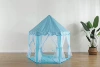 Blue hexagonal tent