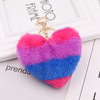 Fashionable plush keychain heart shaped for beloved, pendant, wholesale