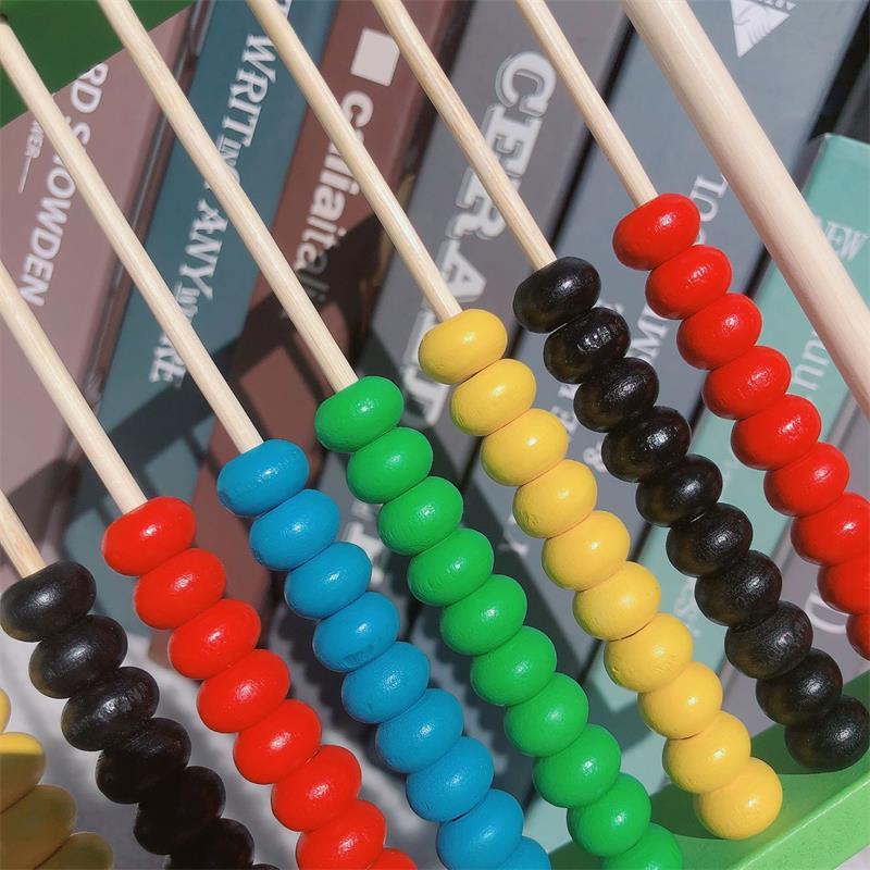 Cálculo de matemáticas en el jardín de infantes cuenta niños Abacus rack suma y resta educación temprana con diez pasos de bloques de contador