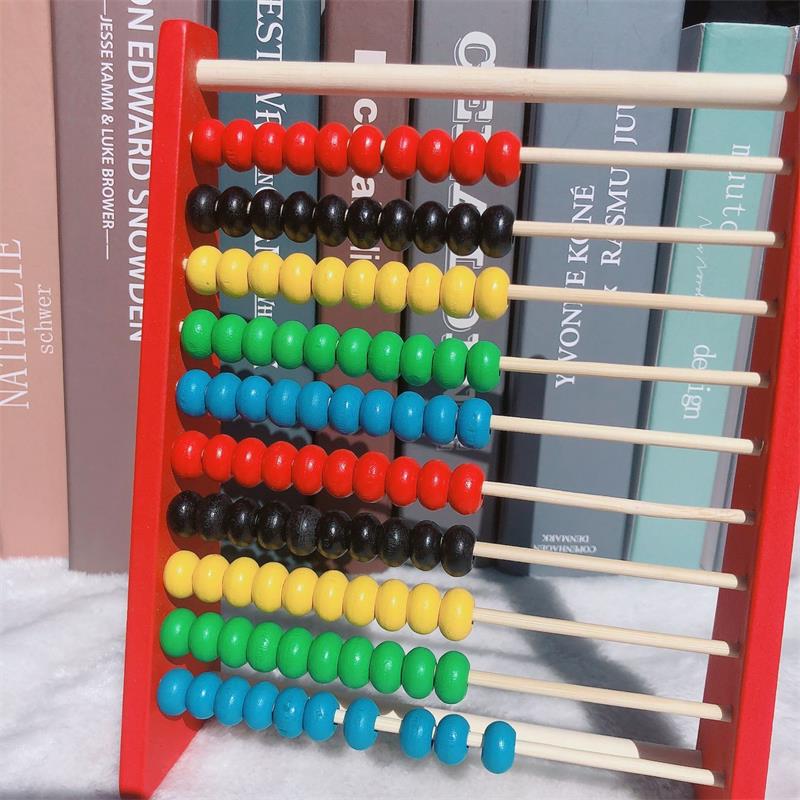 Cálculo de matemáticas en el jardín de infantes cuenta niños Abacus rack suma y resta educación temprana con diez pasos de bloques de contador