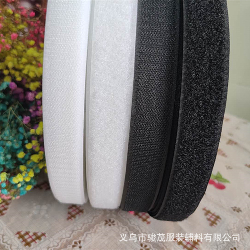 Wholesale Velcro 2cm Felt Black and White 2.5cm Curtain Nylon Fastener 3cm Garment Hook and Loop Tape