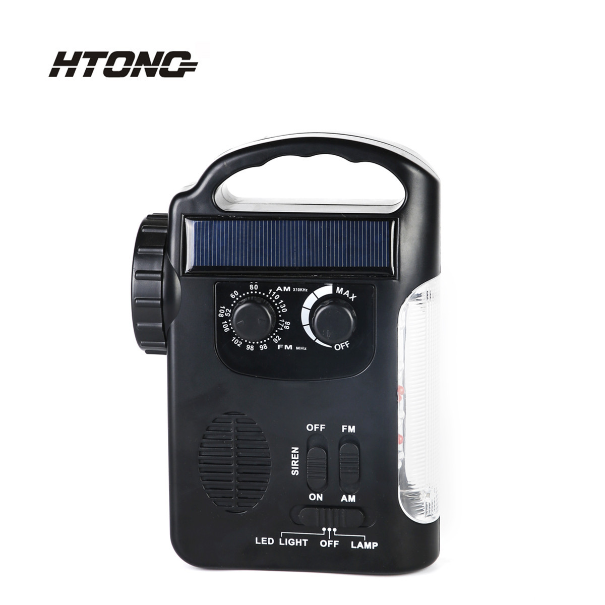 Multi-Canal AMFMSW solar mano-cranking recargable radio TF tarjeta de juego LED luz de lectura