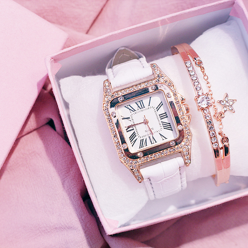 Nuevo reloj de moda para mujer Cubo de vino cinturón cuadrado reloj de mujer estudiante estilo coreano reloj casual image 6