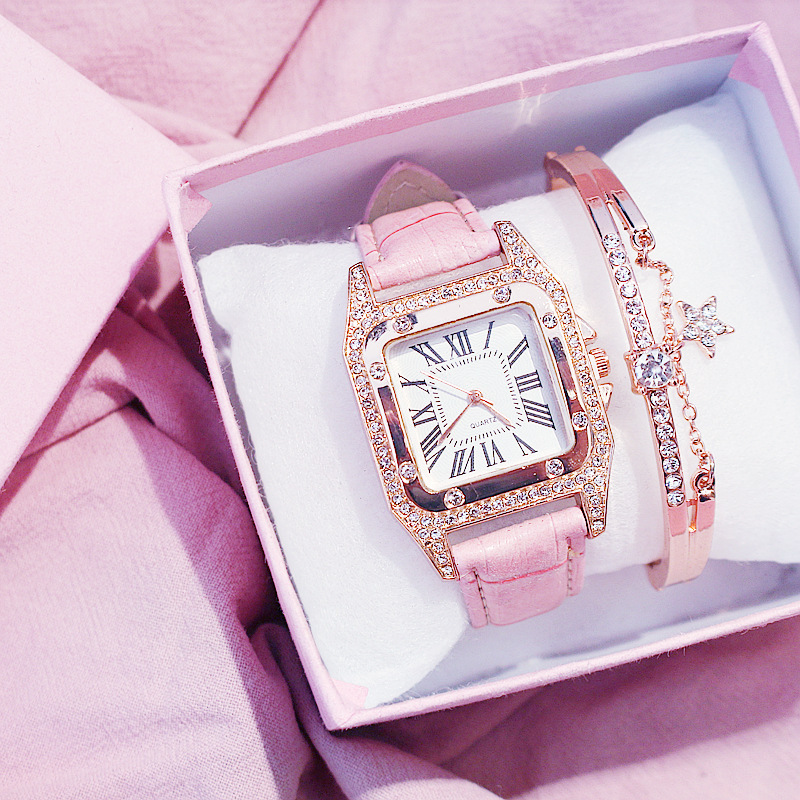 Nuevo reloj de moda para mujer Cubo de vino cinturón cuadrado reloj de mujer estudiante estilo coreano reloj casual image 10