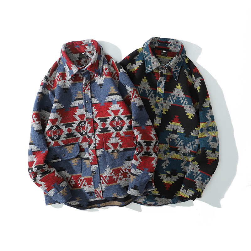 New Thickeneded Woolen Plaid Shirt Men's Korean Style Trendyy Ins Jacket Hong Kong Style Youth Versatile Jacket Long Sleeves New Thickeneded Woolen Plaid Shirt Men's Korean Style Trendyy Ins Jacket Hong Kong Style Youth Versatile Jacket Long Sleeves