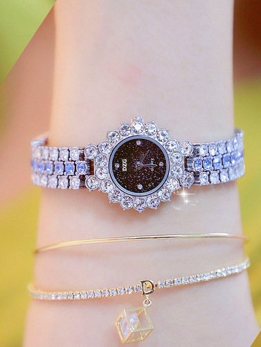 Tennis Chain Wrist watch set diamond-set gypsophila row diamond bracelet watch