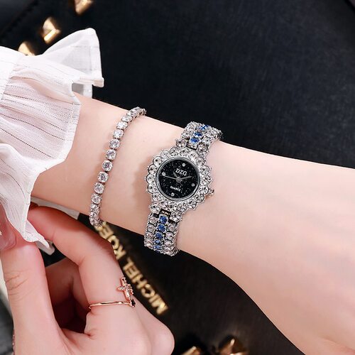 Tennis Chain Wrist watch set diamond-set gypsophila row diamond bracelet watch