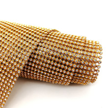 厂家批发热熔胶3mm铝网钻玻璃水钻贴背胶网钻diy鞋帽箱包配饰排钻