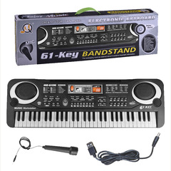 Children's toy 61-key electronic keyboard rechargeable with microphone baby photo studio gift music toy piano