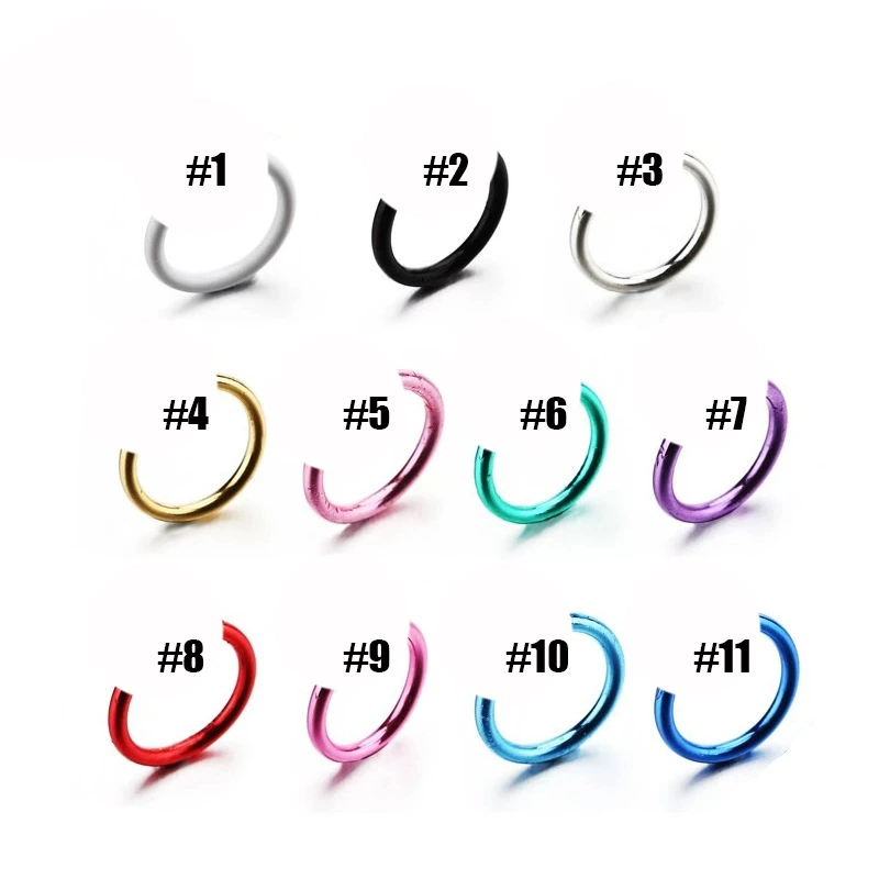 Steel spring stainless steel, ear clips, nose piercing, jewelry, earrings, accessory, new collection