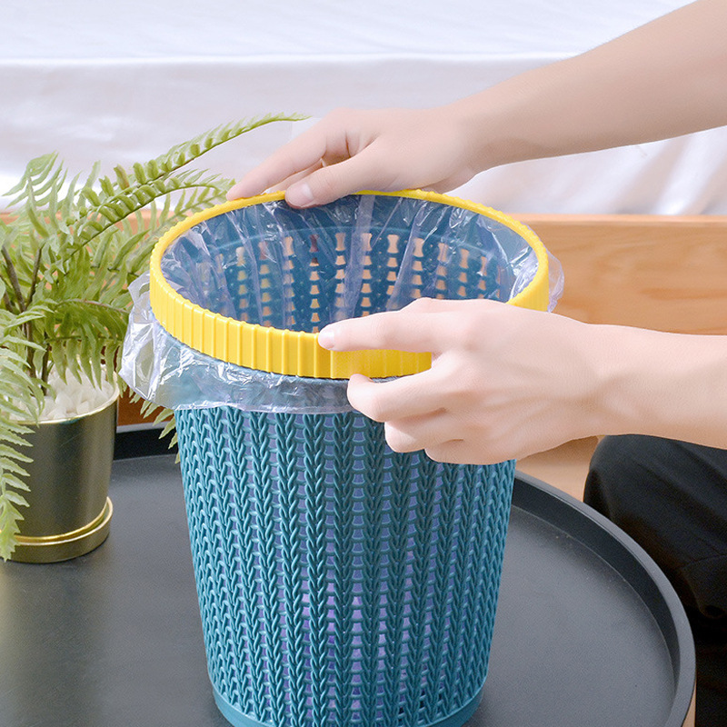 Creativo auto-bombeo basura casa sala de estar lindo dormitorio cocina baño grande palillos presión anillo cesta