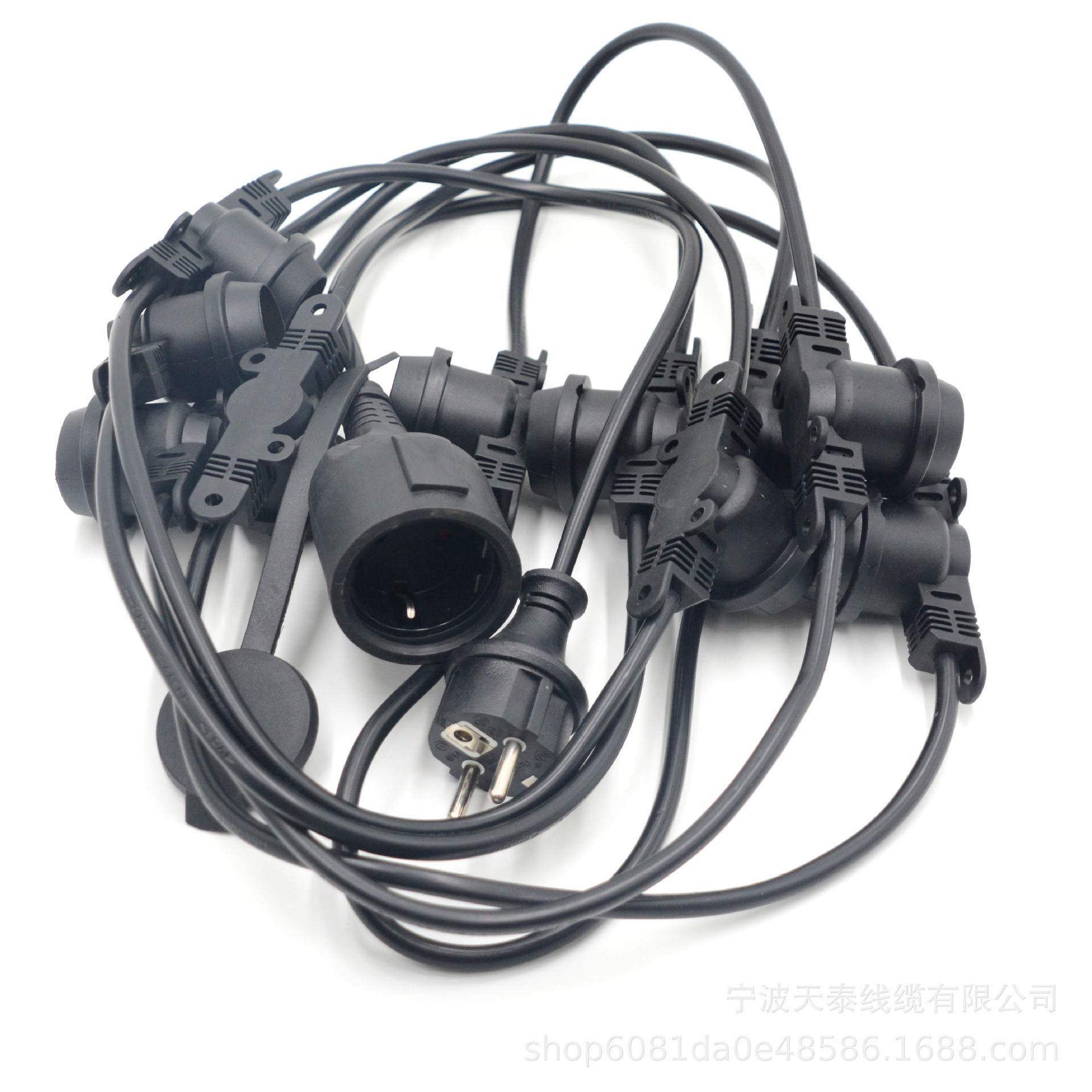 厂家供应灯串线 E27圣诞灯串电源线 种植灯串线 养殖照明灯串线