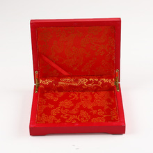 结婚证盒珠宝礼品收藏盒现货木制红色结婚证件珍藏收纳小木盒