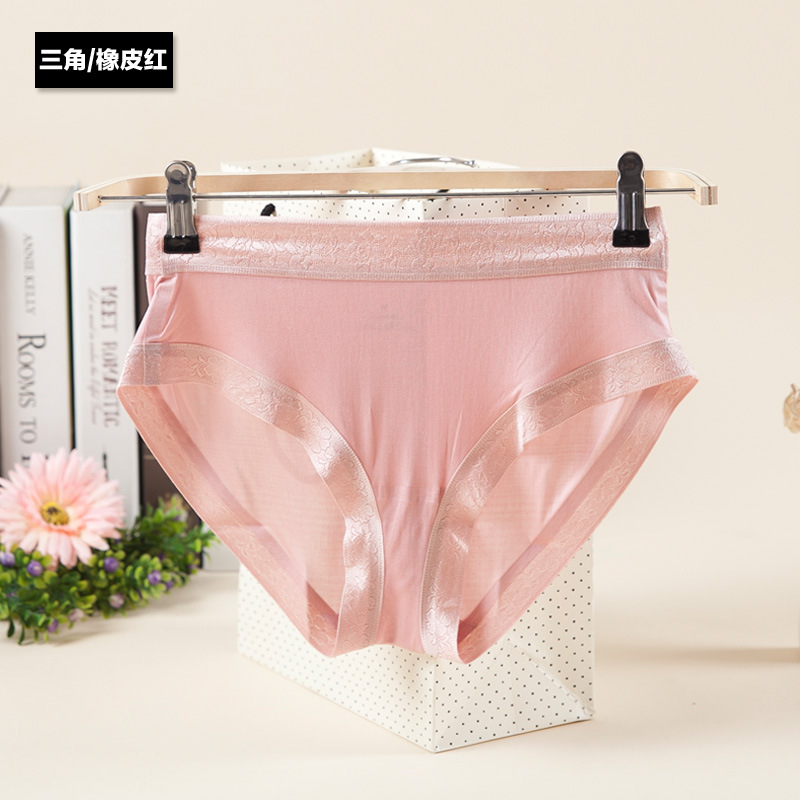 Tangge natural de seda Mora ropa interior las mujeres transpirable cómodo encaje cadera inconsútil boxeador ropa interior