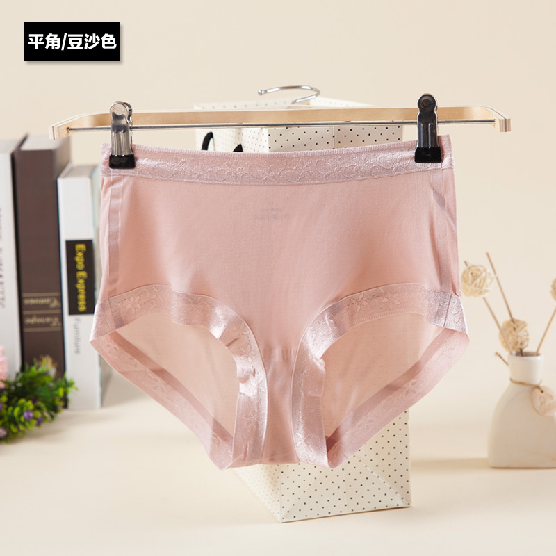 Tangge natural de seda Mora ropa interior las mujeres transpirable cómodo encaje cadera inconsútil boxeador ropa interior