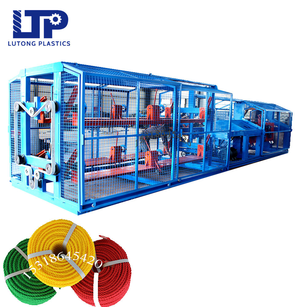 海上养殖龙须菜塑料绳拉丝制绳机 紫菜海菜晾上绳设备 辣椒吊绳机