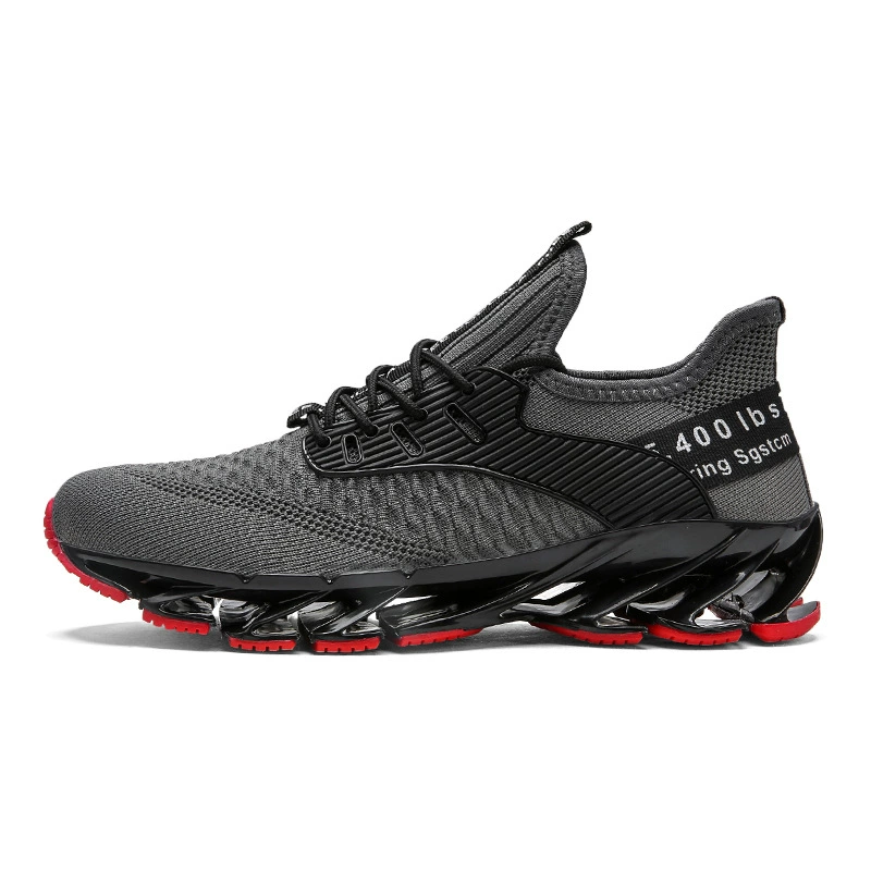 Cross-border AliExpress 2024 Men's Shoes Autumn Breathable Flyweave Casual Men's Trendy Blade Fish Scale Sports Running Shoes