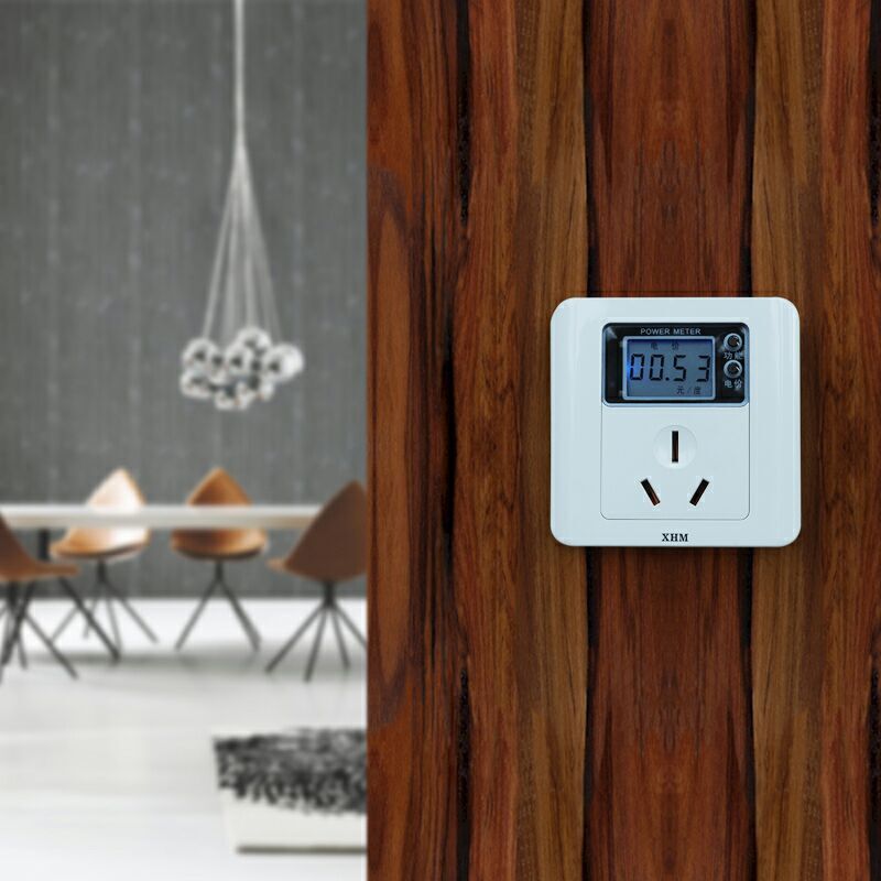 86型大功率墙壁插座 电费显示插座 电能计量插座 功率表插座