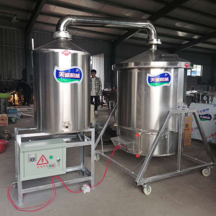 天诚牌翻斗酿酒设备 全自动高粱玉米纯粮蒸酒机器